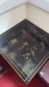 Chinoiserie black lacquer coffee table