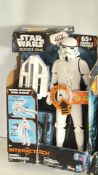 Four boxed Hasbro Star Wars action and role-play toys