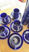 Portmeirion â€˜Totemâ€™ cobalt coffee set, Susan Williams-Ellis, 13 pcs