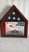 391st Fighter Squadron Presentation Flag Shadow Box