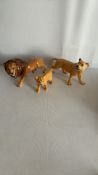 Beswick porcelain lion family group, England, c.1950sâ€“60s