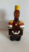 Vintage Angostura Trinidad figural amber glass bottle