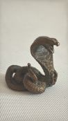 Bronze cobra snake