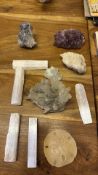 Collection of Mineral Specimens and Sand Dollar
