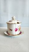 Royal Crown Derby floral preserve pot and underplate