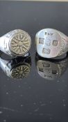 2 Gents silver rings
