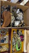 Group of costume jewellery in boxes