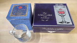 Ravenhead Silver Jubilee Goblets & Lancashire Crystal Masonic Tankard (3)