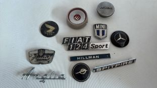 Group of Vintage Car & Motorcycle Badges (11)