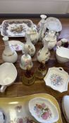 Assorted Floral Porcelain Table and Decorative Articles