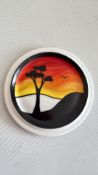 Art deco round plate