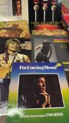 Mixed lot of c.15 pop, country and rock vinyl LPs