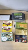 Collection of Royal Mail stamp presentation packs and Brooke Bond picture card albums