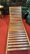 Barlow Tyrie teak garden sun lounger