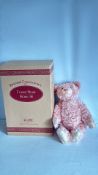 Steiff British Collector’s “Rose 38” teddy bear, 1997, pink mohair plush with brass-button ear