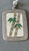 Silver & enamel pendant