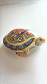 Royal crown derby terrapin with gold stopper