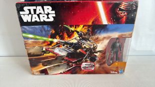 Pair of boxed Hasbro Star Wars action sets â€“ Dewback and Desert Landspeeder