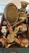 Collection of Indian and Middle Eastern brass and copper wares