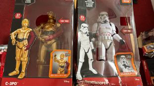 Disney Store Star Wars Animatronic Interactive C-3PO and Stormtrooper Figures