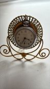 Brass pocket watch stand & pocket watch