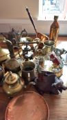 Collection of brass, copper and mixed-metal wares