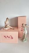 Pair of NAO by Lladro porcelain figurines with original boxes