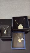 3 Silver chains & pendants