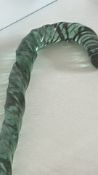 Green glass walking cane
