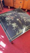 Asian style painted black low table