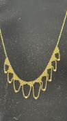 14ct Gold Cleopatra necklace Weight 6.2g