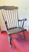 Wooden Windsor rocking chair