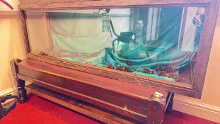 Wood-framed glass display case
