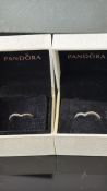 2x Pandora silver rings Size M