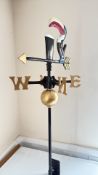 Cast iron toucan weathervane