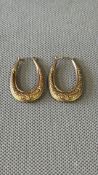 Pair of 9ct Gold hoop earrings Weight 1.5g