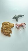 3 Animal brooches