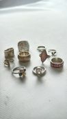 10 silver rings