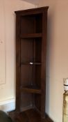 Oak corner cupboard
