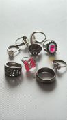 10 Silver rings