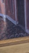 G. Bates oil painting of Venetian canal
