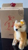 Steiff mohair fox plush with original box