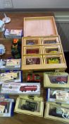 Collection of boxed die-cast model vehicles