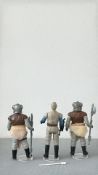 Kenner Star Wars ROTJ action figures: General Crix Madine and two Klaatu Skiff Guards