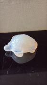 Lalique opalescent crystal turtle sculpture