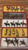 Boxed set of 26 hand-painted metal Napoleonic toy soldiers