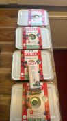 Set of 4 Pyrex Cook & Save 1.5 L Vacuum Glass Dishes with Pump