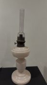 Opaline glass oil lamp