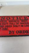 Cast iron notice 