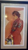 Craig Warwick signed limited edition print Ayrton Senna 10th Anniversary Tribute 110/275